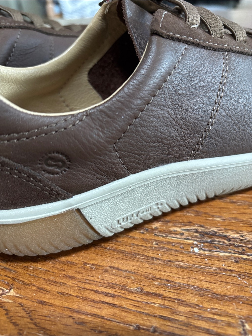 Keen KNX T-Toe Sneaker Men’s Dark Brown Leather Slip-on Comfy 1030625 Size 10.5 - Picture 9 of 15